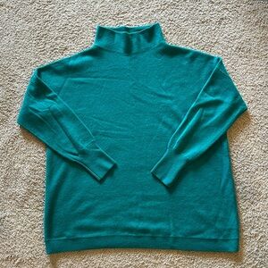 Free People - M - 100% Cashmere Teal Ottoman Slouchy Tunic